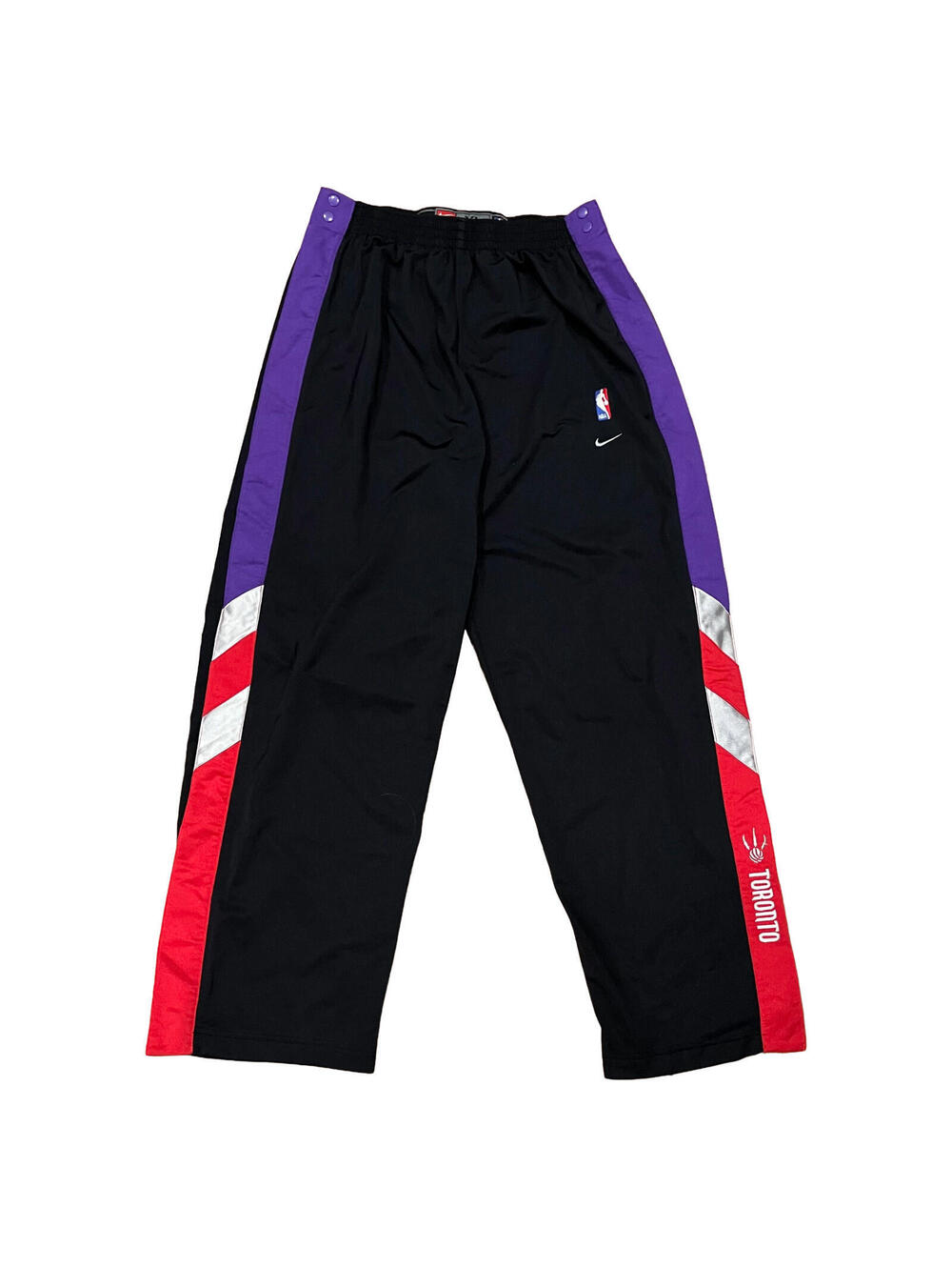 Vintage 90’s Nike Snap Tearaway Sweatpants Toronto Raptors Men’s XL
